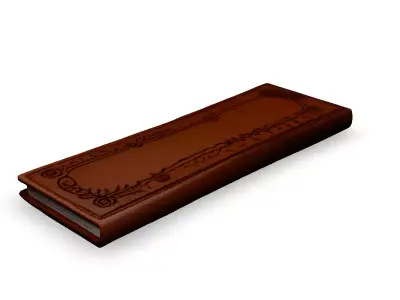 Realistic LeatherBound Journal 3D Model Low-poly 3D model