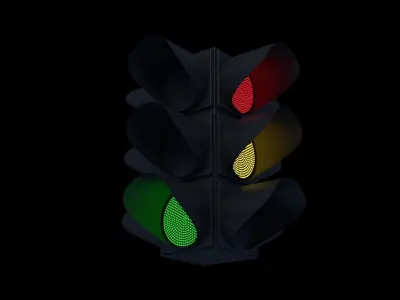 Animated traffic light 3D model 3D model