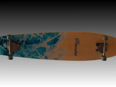 Long Board Low-poly 3D model