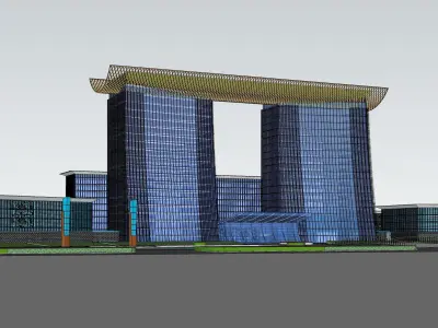 Sketchup Commercial Office Complex 209 3D model