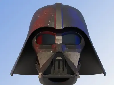 Helmet Darth Wader Low-poly 3D model