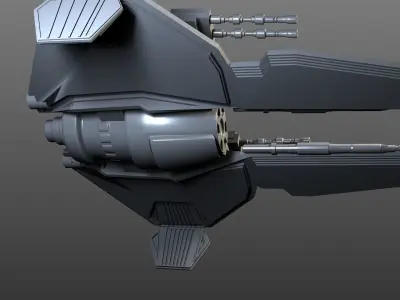 Low-Poly Star wars Spaceship Free low-poly 3D model