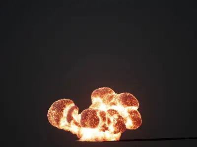 Animated Gasoline Explosion 1 3D model