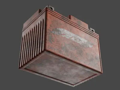 Motorcycle Battery Dirt Low-poly 3D model purchase