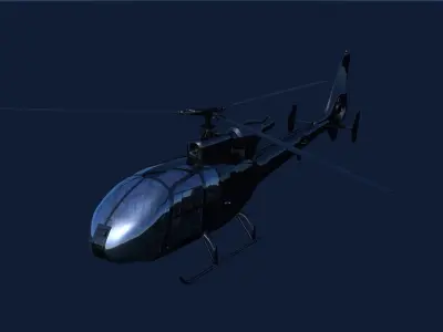 3D model Airbus Helicopter H130 Low-poly 3D model