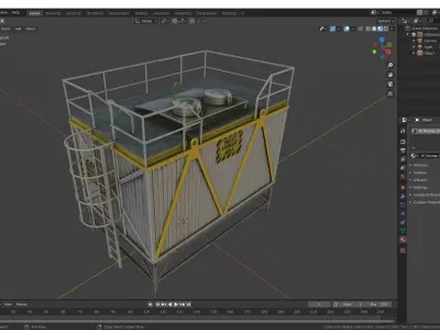 Factory Storage Low-poly 3D model