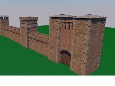 Medieval Castle Low-poly 3D model 5