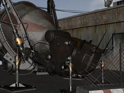 design machine Low-poly 3D model