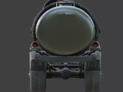 WWII Water Van 3D  Low-poly 3D model