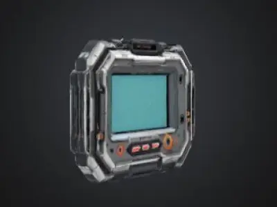Sci Fi Gaming Console for Realistic Games and Animations Low-poly 3D model