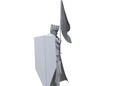 King  Arthur Low-poly 3D model