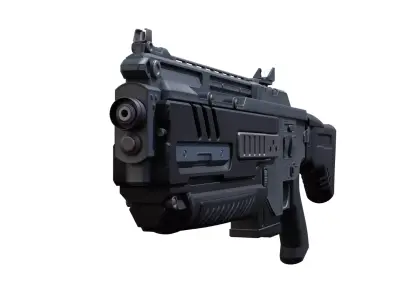 PSWC3 Futuristic Carbine Model Tactical Sci-Fi Rifle Game Ready Low-poly 3D model