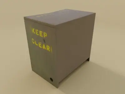Industrial Transformer Low-poly 3D model