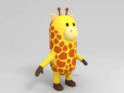 Cartoon Giraffe 3D model