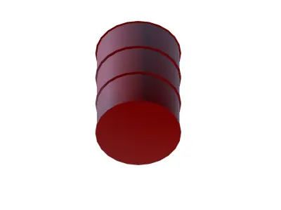 Oil Drum Low Poly Low-poly 3D model