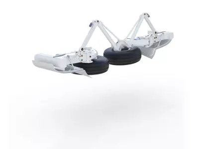Landing Gear for Aircraft 2 Rear 3D model