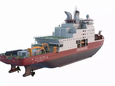 Scientific Research Ship - Xuelong-2 Polar Icebreaker 3D model