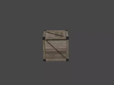 Wooden Crate Free 3D model buy