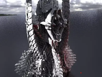 Dreadnaught Ship Wreck Spine 2 designs 3D model