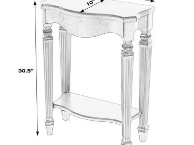 Millersport Console Table 3D model
