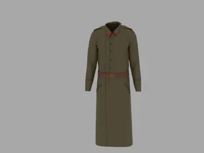 World War II USSR Russia Military Uniform Low-poly 3D model