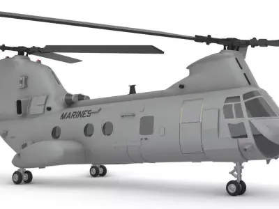 CH-46E Sea Knight 3D print model