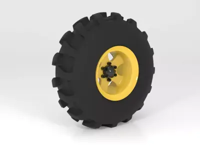 Off road or tractor wheel 3D model