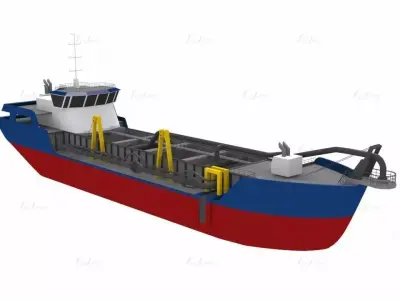Trailing Suction Hopper Dredger - TSHD 3D model