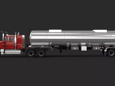 Super-Liner Tank Trailer 3D model