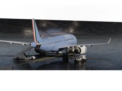 Airbus A220-100 3D model