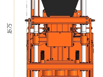 Brick press machine automatic 3D model