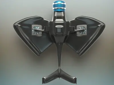 Futuristic Plane 3D model purchase