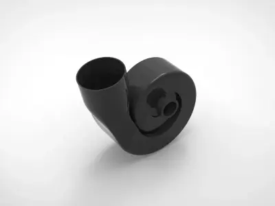 Engine Air Turbo Housing V6 Motor 3D model