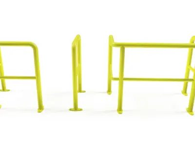 BARRIERS two metal railings 3D model