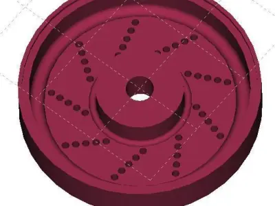 Printable Classic 5 Spoke Rim  scaled 3D print model