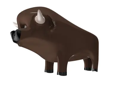 Bull toy Free low-poly 3D model