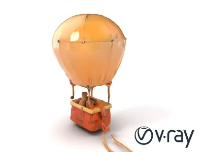 Desert Expedition Balloon model pack Low-poly 3D model