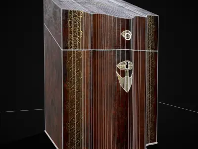 Antique Georgian Knife Box Low-poly 3D model