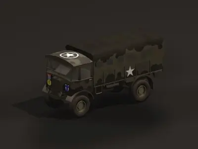 AEC Matador British 4x4 Truck - 1944 3D model