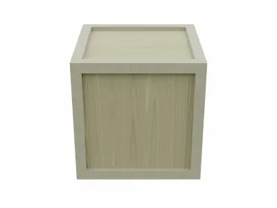 Low Poly Wooden Crate 6 Low-poly 3D model