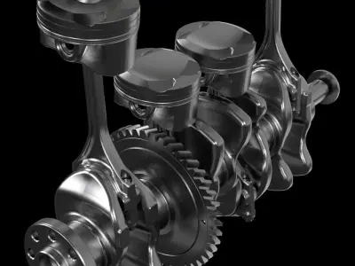 Engine Piston Model 3D model