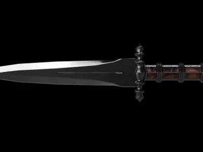 Dagger sword 3D model purchase