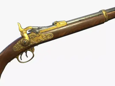 Pistol PBR Low-poly 3D model