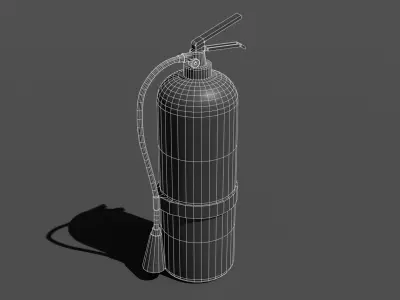 Fire Extinguisher - Aged Realistic Low-poly 3D model
