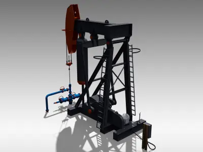 Air Balanced Pumpjack 3D model