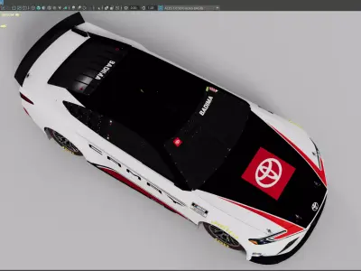Toyota Camry XSE Maya and Blender file Low-poly 3D model