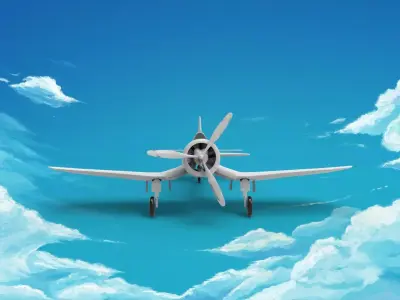 Vought F4U Corsair 3D print model