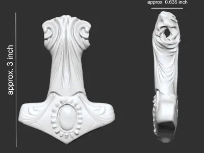 Viking Pendant Design Two 3D Printable 3D print model