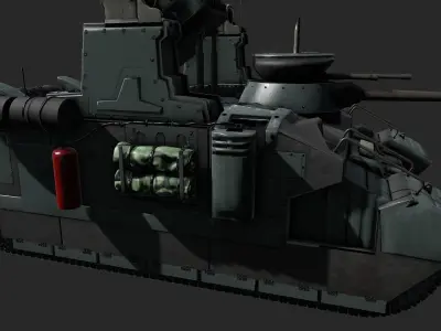 Sci-fi tank Low-poly 3D model from CGTrader