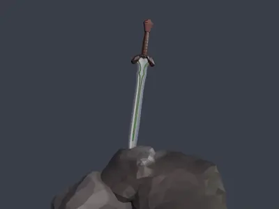 Sword Free low-poly 3D model 19